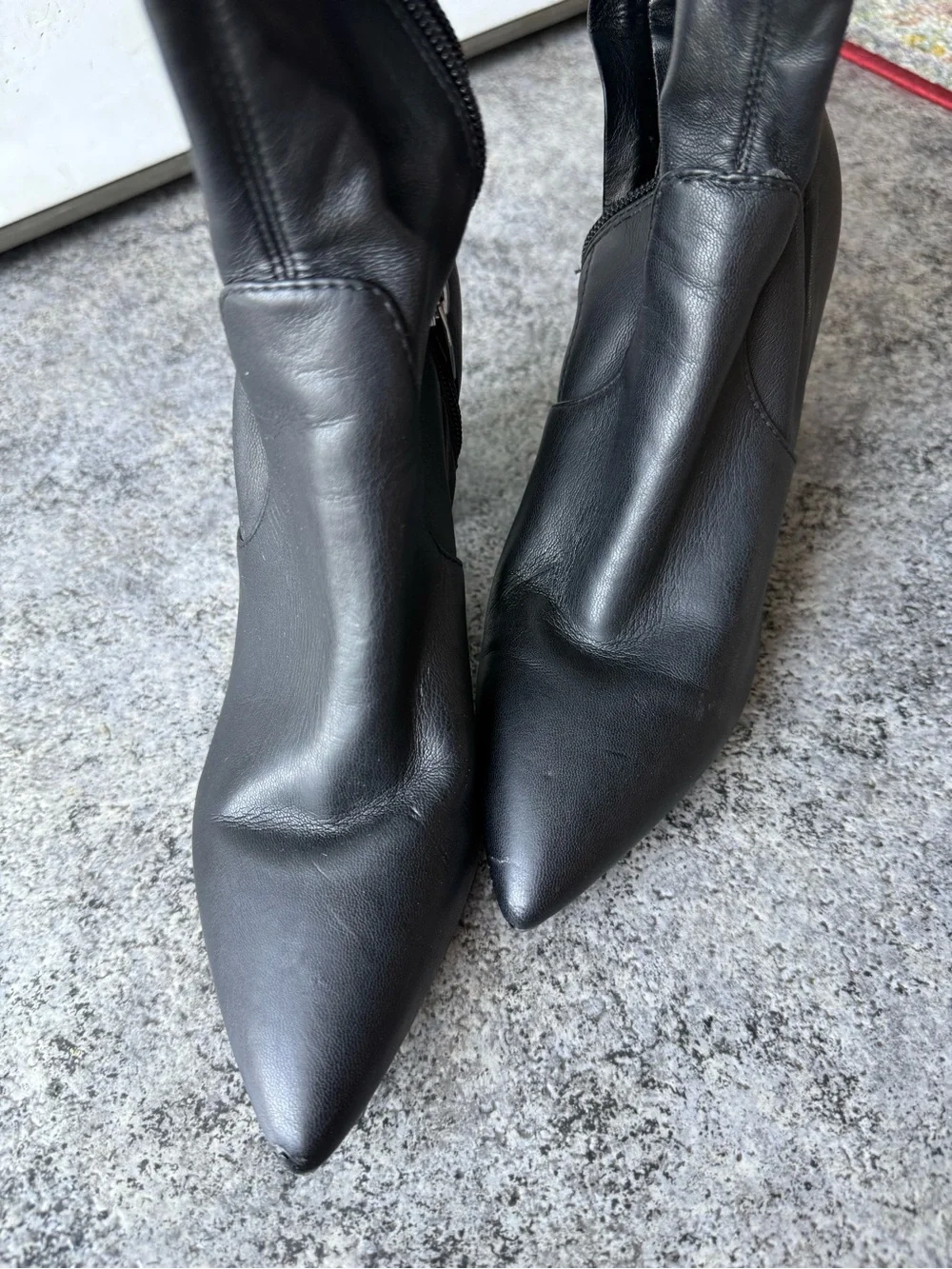 Marc Fisher Over The Knee Black Leather Boots